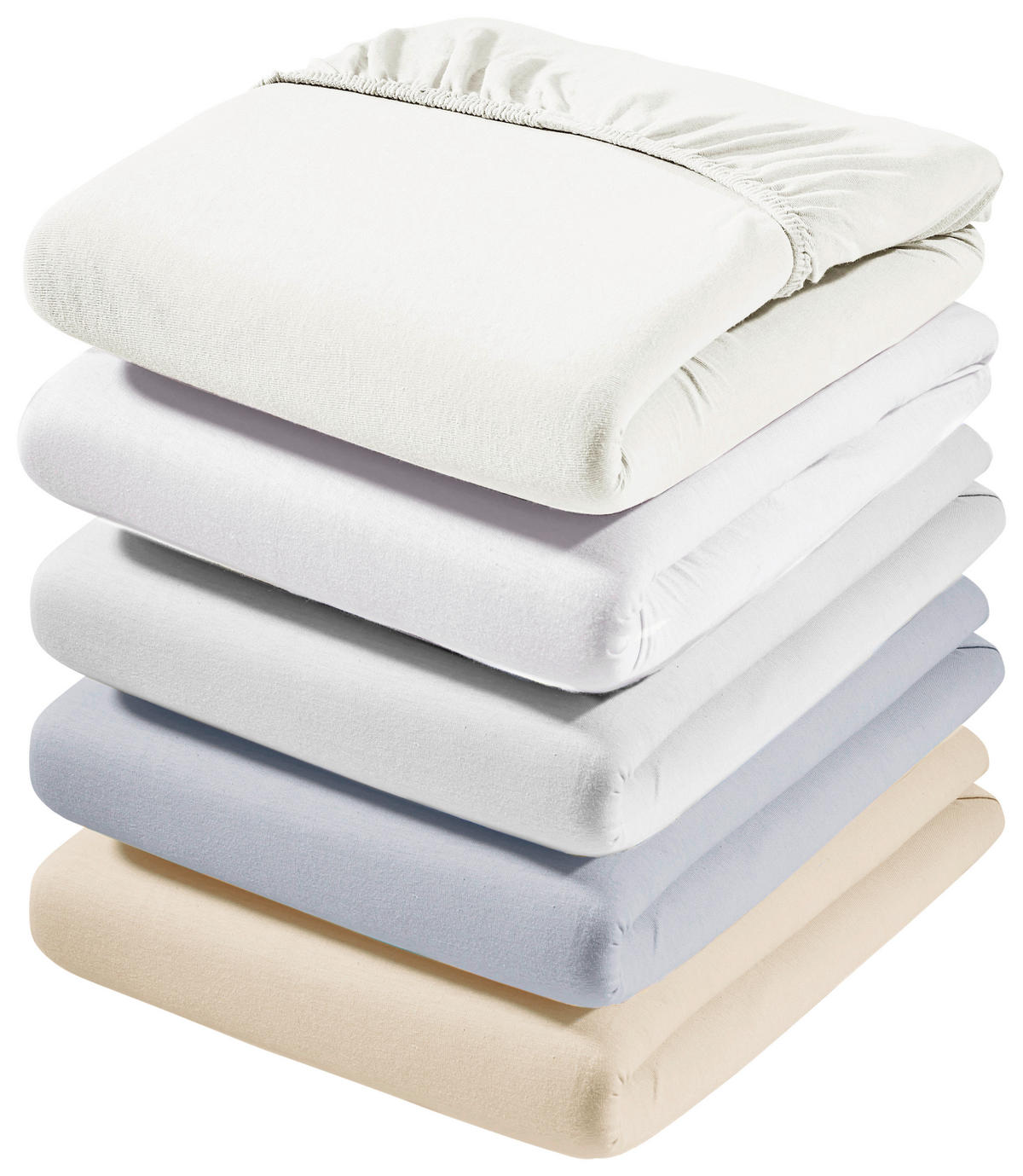 SPANNBETTTUCH Zwirn-Jersey  - Weiß, Basics, Textil (100/200cm) - Estella