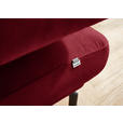 ECKSOFA in Chenille Rot  305/224 cm  - Rot/Schwarz, Design, Textil/Metall (305/224cm) - Dieter Knoll