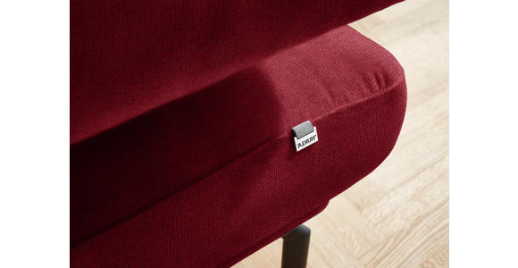 ECKSOFA in Chenille Rot 305/224 cm - Rot/Schwarz, Design, Textil/Metall (305/224cm) - Dieter Knoll