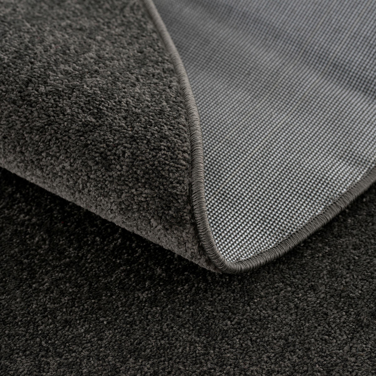 WEBTEPPICH 200 cm Uni Dunkelgrau  - Dunkelgrau, LIFESTYLE, Kunststoff/Textil (200cm) - Novel