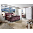 BOXSPRINGBETT 180/200 cm,  in Aubergine, Matratze, Bettkasten, Topper, H3 = fest, H4 = sehr fest, Wendematratze mit unterschiedlichen Härtegraden  - Aubergine/Schwarz, KONVENTIONELL, Kunststoff/Textil (180/200cm) - Esposa