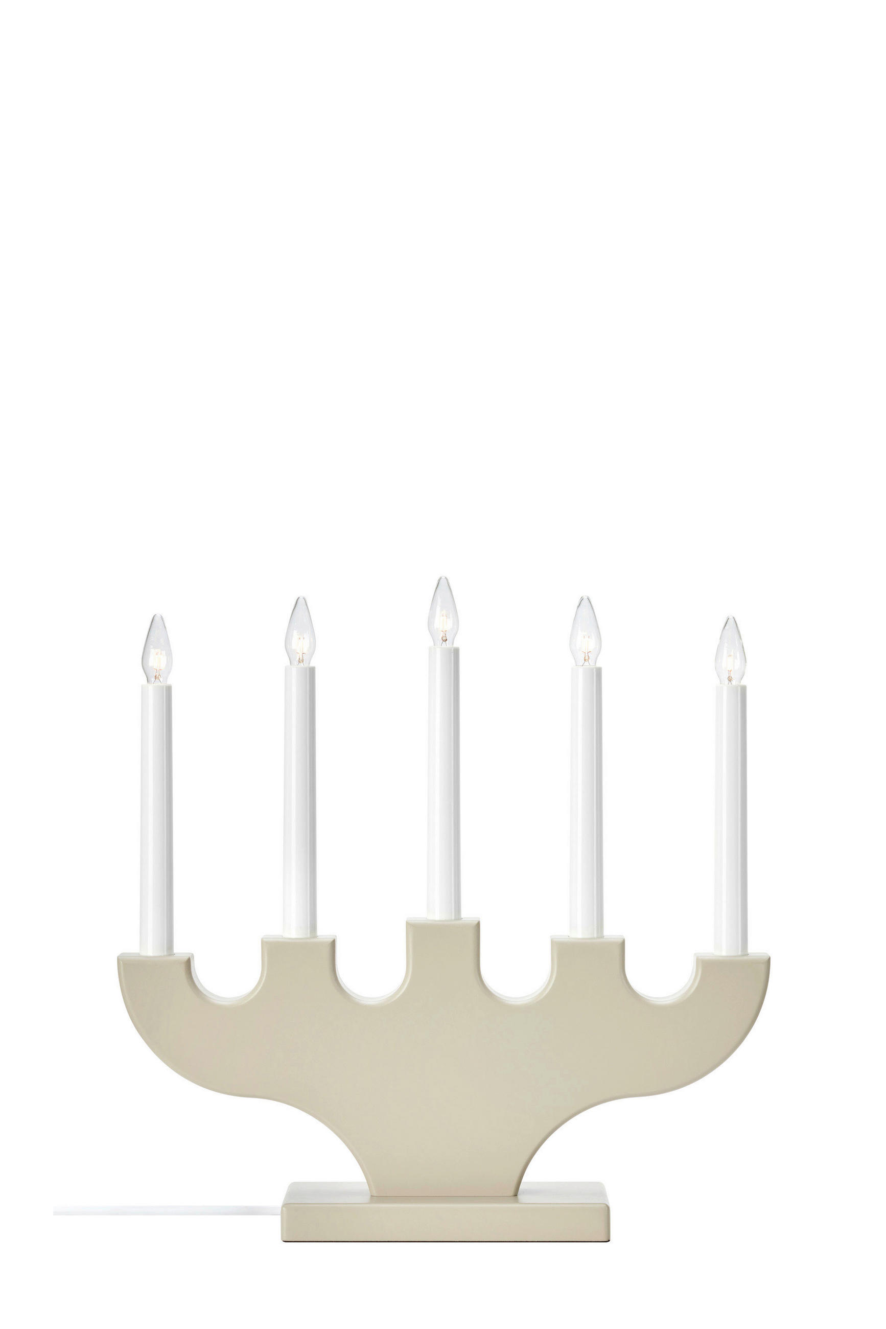WEIHNACHTSPYRAMIDE SPIRA  - Greige/Weiß, Trend, Holzwerkstoff/Kunststoff (36/35,5/9cm) - Markslöjd