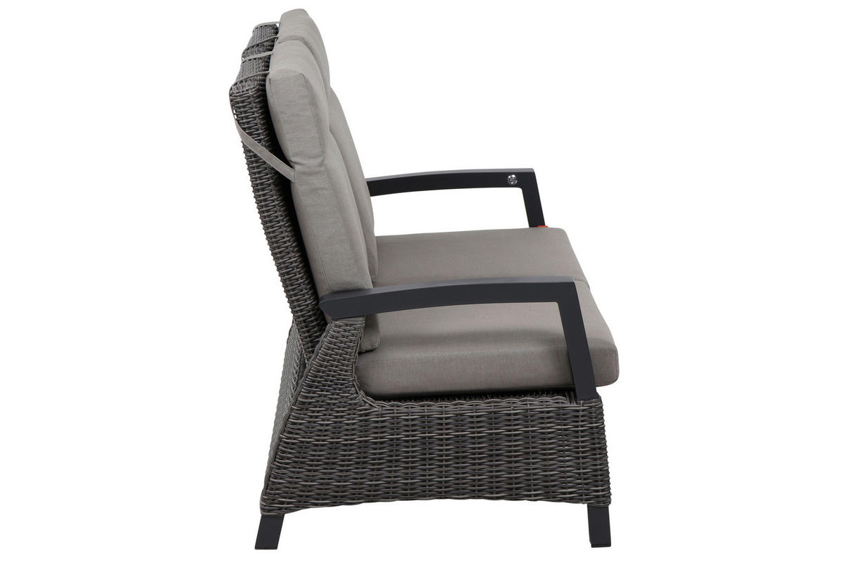 LOUNGEGARNITUR 4-teilig   72/103/83 cm Aluminium  - Grau, Basics, Keramik/Kunststoff (72/103/83cm) - Siena Garden