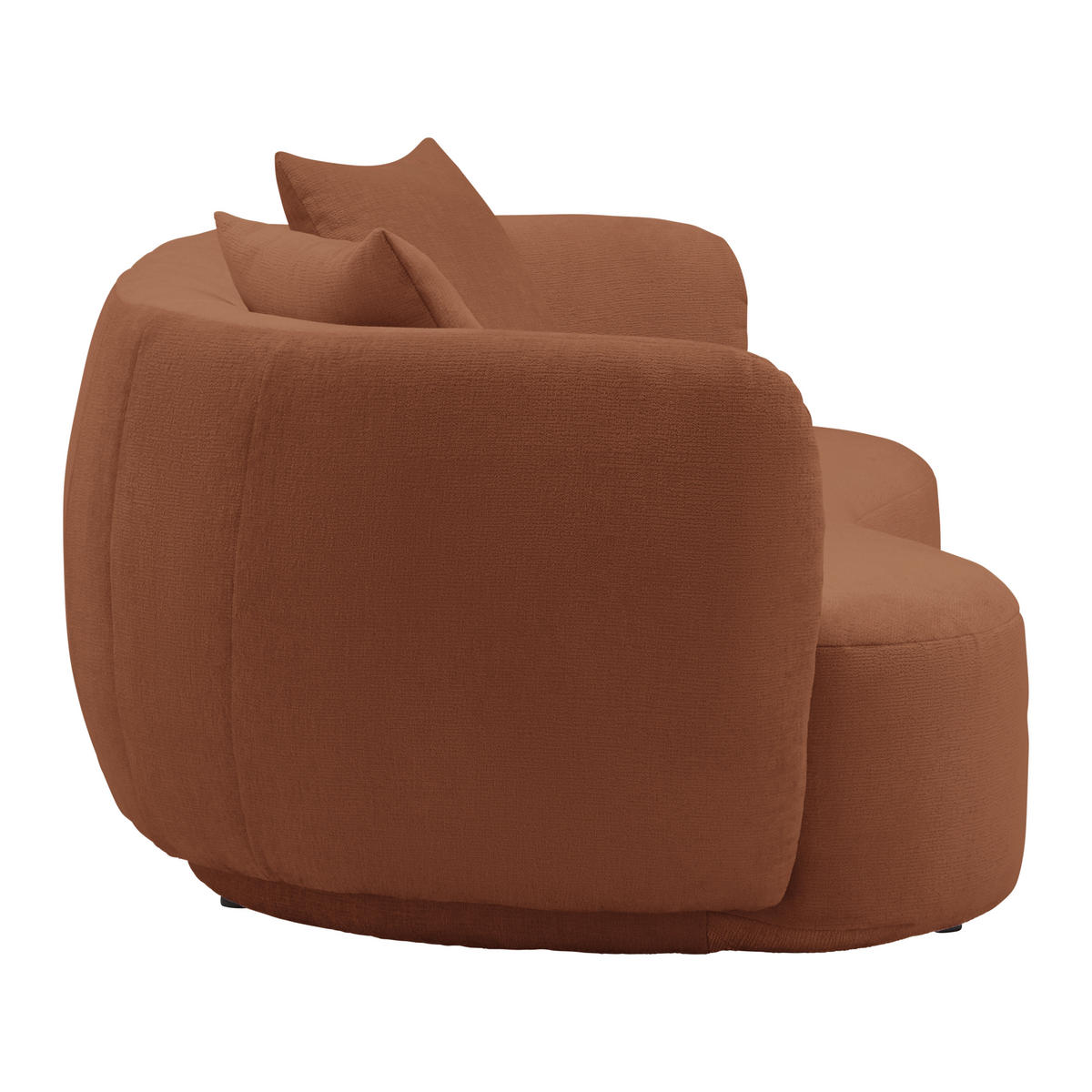 BIG SOFFA i chenille kopparfärgad  - svart/kopparfärgad, Modern, textil/plast (235/72/110cm) - MID.YOU