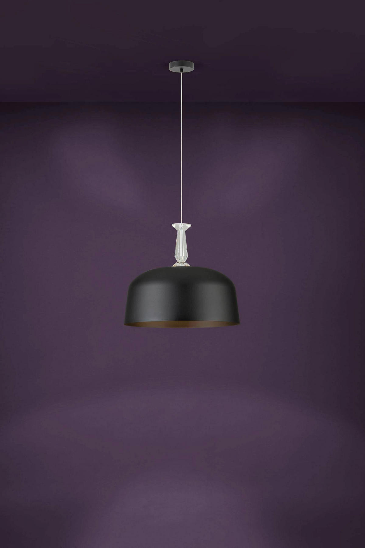 HÄNGELEUCHTE 48/110 cm    - Schwarz, Konventionell, Glas/Metall (48/110cm) - Eglo