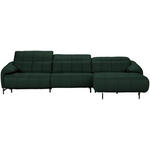 ECKSOFA in Echtleder Opal  313/165 cm  - Opal/Schwarz, Design, Leder/Metall (313/165cm) - Emilio Belluti