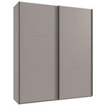 SCHWEBETÜRENSCHRANK  in Sahara  - Schwarz/Sahara, KONVENTIONELL, Holzwerkstoff/Metall (200/236/65cm) - Hom`in