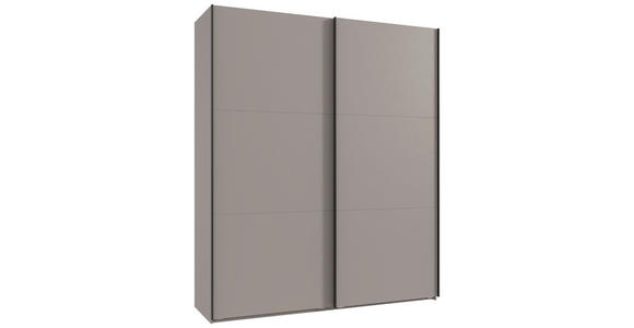 SCHWEBETÜRENSCHRANK in Sahara - Schwarz/Sahara, KONVENTIONELL, Holzwerkstoff/Metall (200/236/65cm) - Hom`in