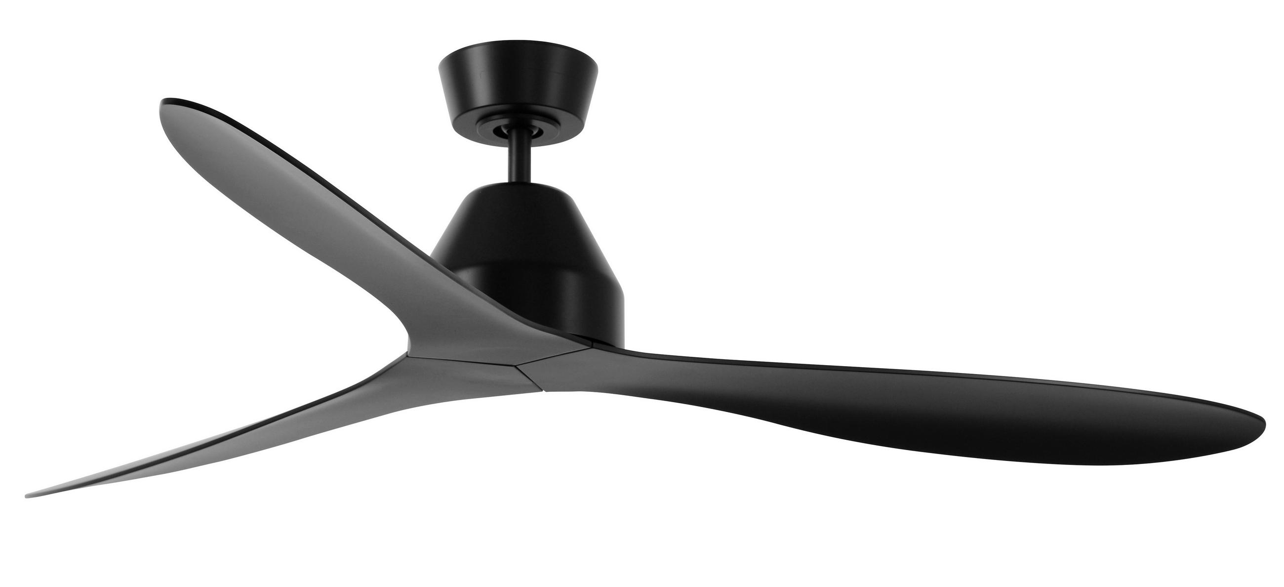 DECKENVENTILATOR - Schwarz, Basics, Kunststoff (142/27cm)