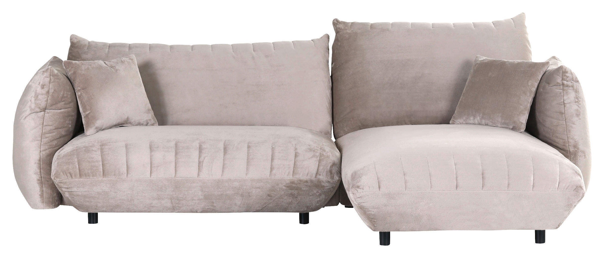 HÖRNSOFFA i plysch beige  - beige/svart, Klassisk, textil/plast (270/170cm) - MID.YOU