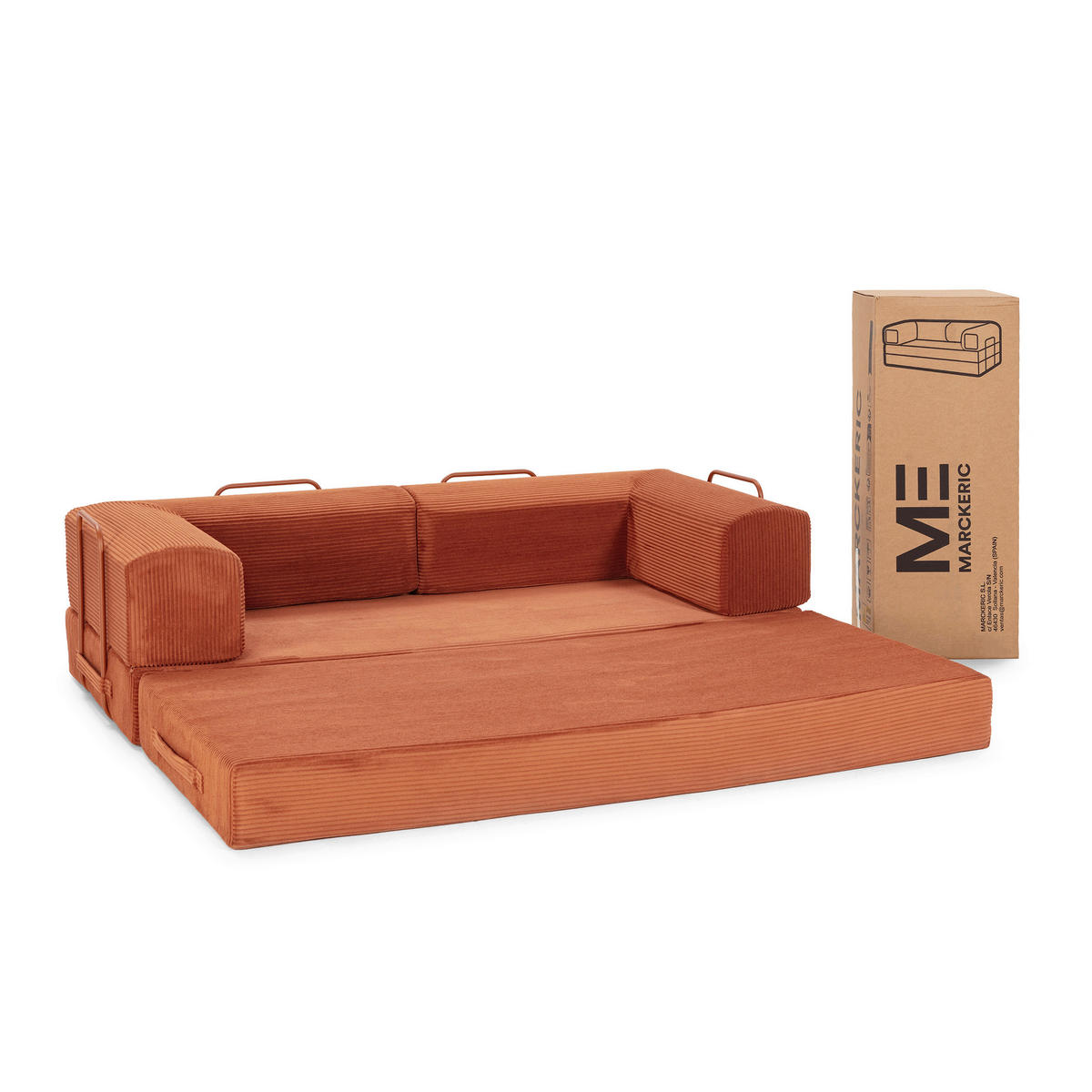 SCHLAFSOFA Cord Terracotta  - Terracotta, MODERN, Textil (200/70/90cm) - Livetastic