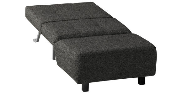 SCHLAFSESSEL Flachgewebe Anthrazit - Anthrazit/Schwarz, Design, Textil/Metall (85/92/102cm) - Novel