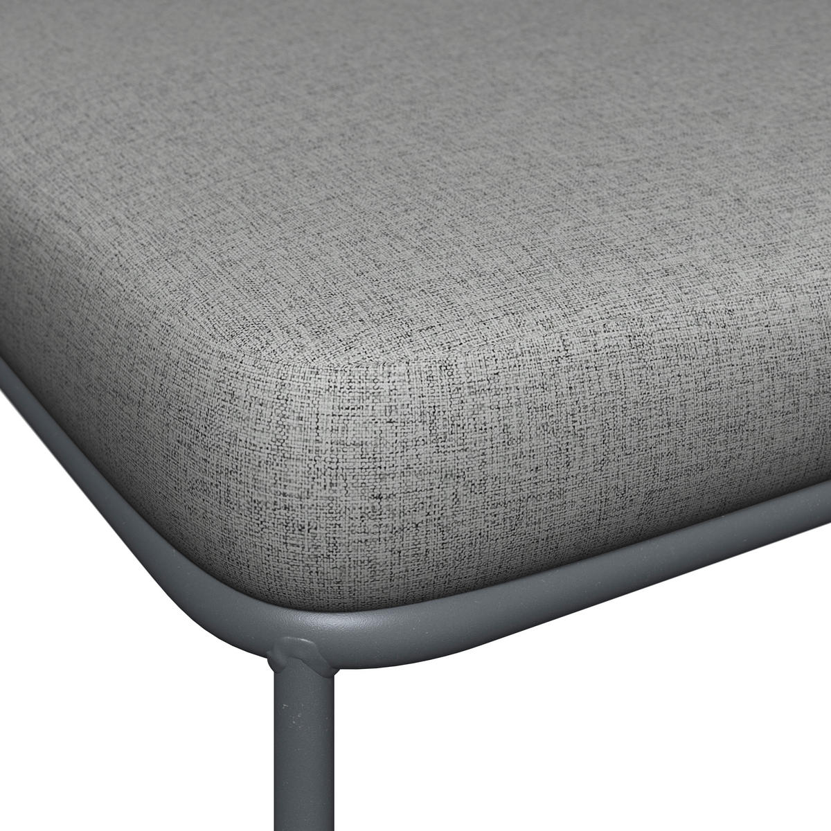 LOUNGEGARNITUR 173,5/186 cm Stahl  - Anthrazit/Grau, Basics, Textil/Metall (173,5/186cm) - Ambia Garden