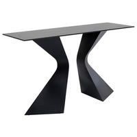 KONSOLENTISCH Schwarz  - Schwarz, Basics, Keramik/Metall (140/45/81cm) - Kare-Design