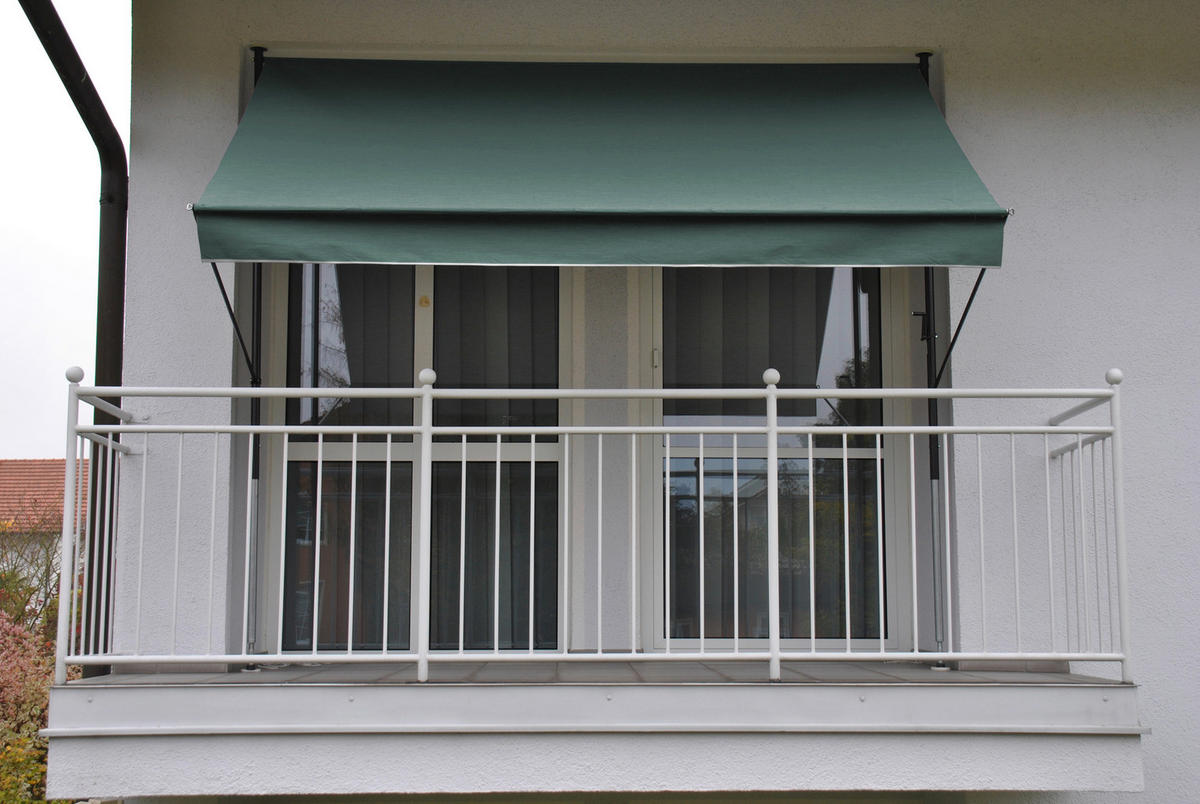 KLEMMMARKISE - Braun/Grün, Basics, Textil/Metall (350/225-275/150cm) - Boxxx