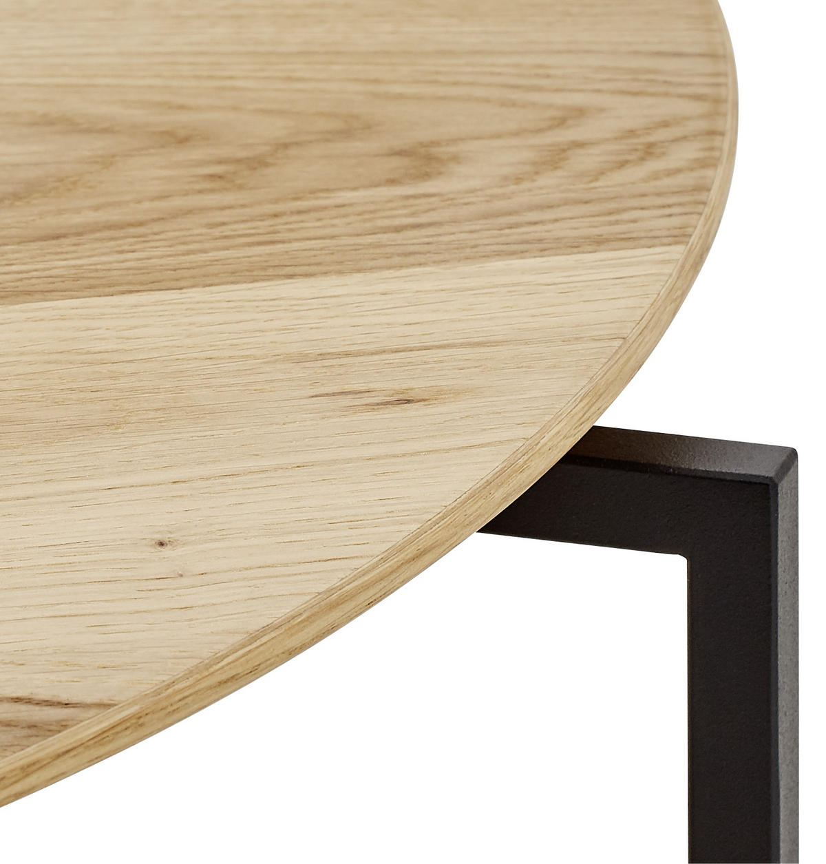 COUCHTISCH Eiche furniert 83/83/42 cm Anthrazit, Eichefarben  - Eichefarben/Anthrazit, Design, Holz/Metall (83/83/42cm) - Venjakob