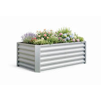 HOCHBEET - Silberfarben, Modern, Metall (120/57/60cm)