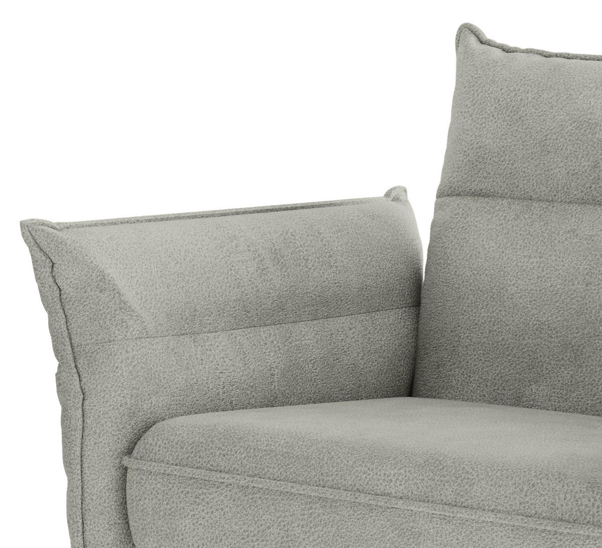 SITZGARNITUR Flachgewebe Hellgrau  - Edelstahlfarben/Hellgrau, Design, Textil/Metall (185/265cm) - Livetastic