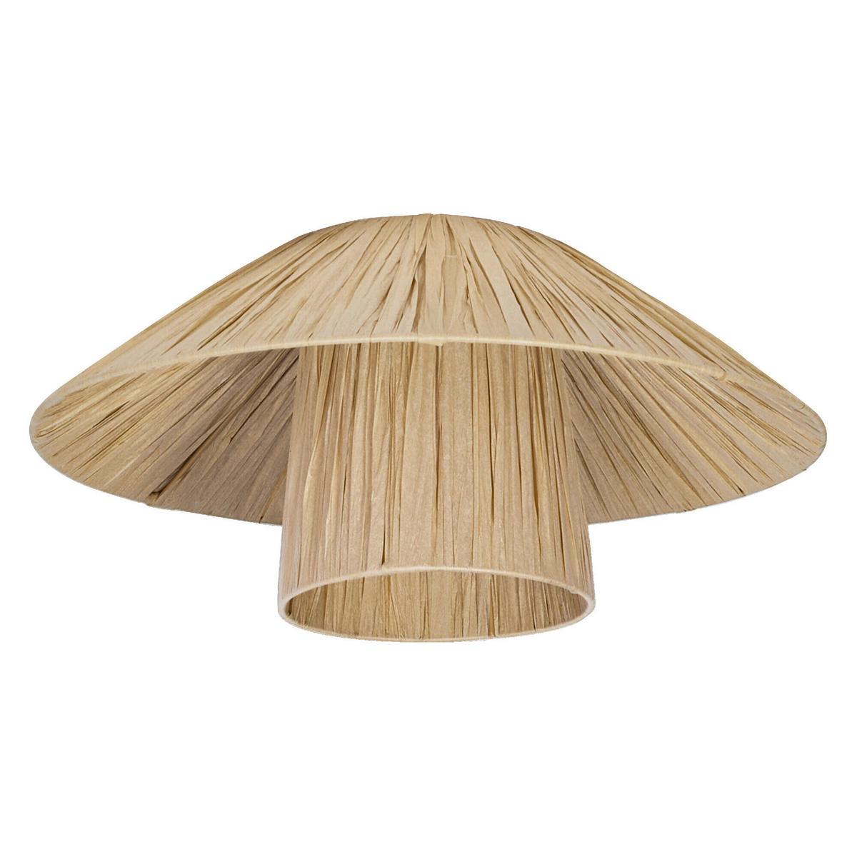 DECKENLEUCHTE 40/18.6 cm   - Hellbraun, Natur, Naturmaterialien/Metall (40/18.6cm) - Osram