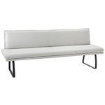 SITZBANK 221/86/66 cm  in Schwarz, Schlammfarben  - Schlammfarben/Schwarz, Design, Leder/Metall (221/86/66cm) - Dieter Knoll