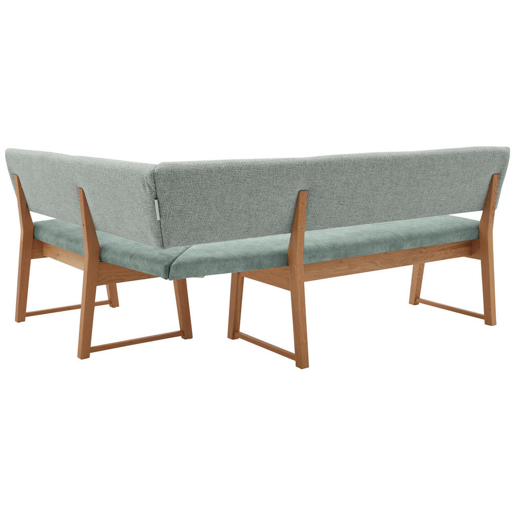 Thumbnail - Valnatura Eckbank, Mintgrün, Wildeiche, Holz, Textil, Wildeiche, massiv, 4-5-Sitzer, L-Form, 190x150 cm, Stoffauswahl, F...