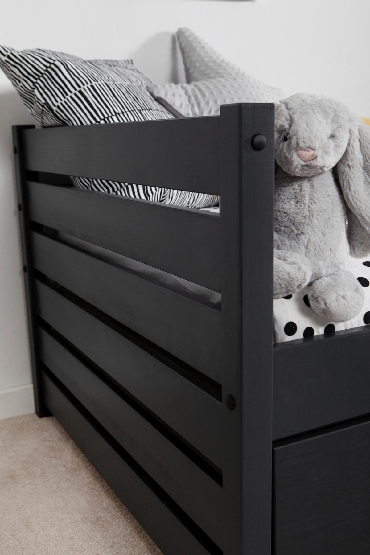 STAURAUMBETT 90/200 cm  in Grau  - Grau, MODERN, Holz (90/200cm) - MID.YOU