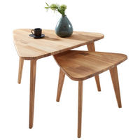 SATZTISCH 70,5/64/44 cm Eiche massiv Eichefarben dreieckig  - Eichefarben, MODERN, Holz (70,5/64/44cm) - Livetastic