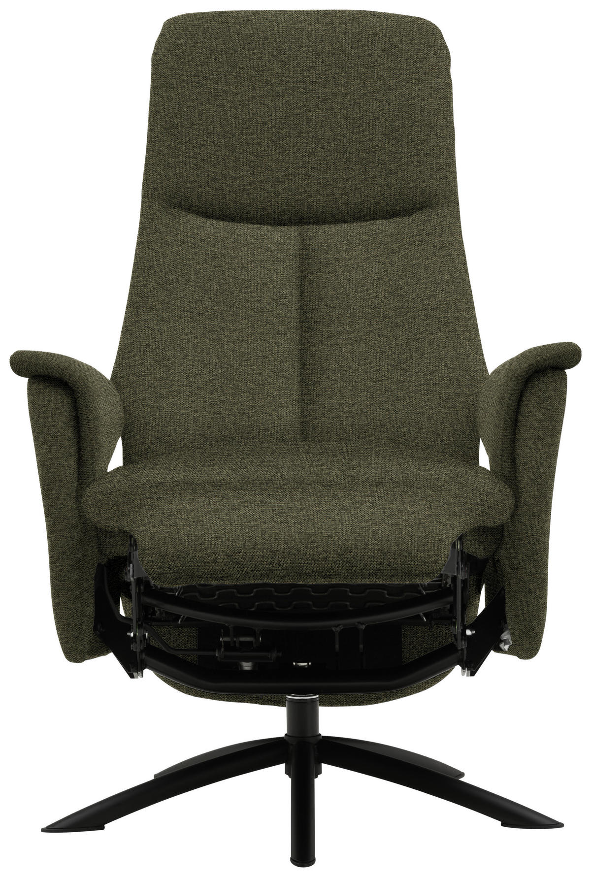 RELAXSESSEL in Textil Grün  - Schwarz/Grün, Design, Textil/Metall (73/108/86cm) - Welnova