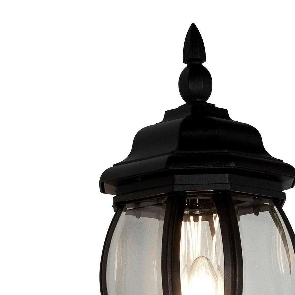 AUSSENWANDLEUCHTE Bel Aire 16/25/46 cm  - Schwarz, Design, Glas/Kunststoff (16/25/46cm)