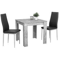 TISCHGRUPPE Grau  - Grau, MODERN, Textil/Metall (80/74/80cm)