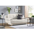 SCHLAFSOFA Flachgewebe Beige Rückenkissen, Armlehnenkissen, Bettkasten, Schlaffunktion, Rücken echt  - Beige/Naturfarben, Design, Holz/Textil (200/71/95cm) - Novel