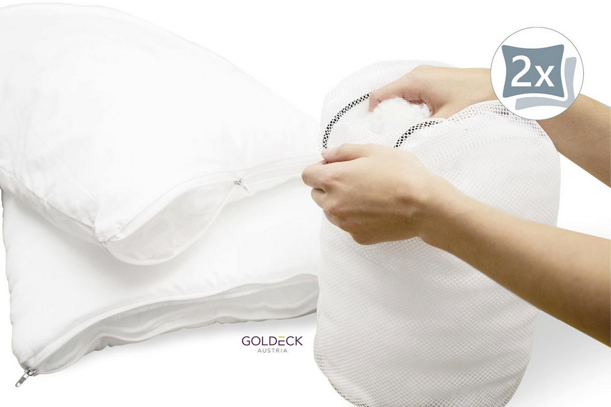 KOPFPOLSTER 40/80 cm   - Champagner, Basics, Naturmaterialien/Kunststoff (40/80cm) - Goldeck Austria