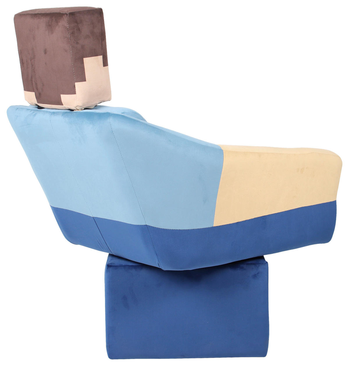 LOUNGESESSEL - Blau/Multicolor, MODERN, Textil (69/96/75cm) - Minecraft