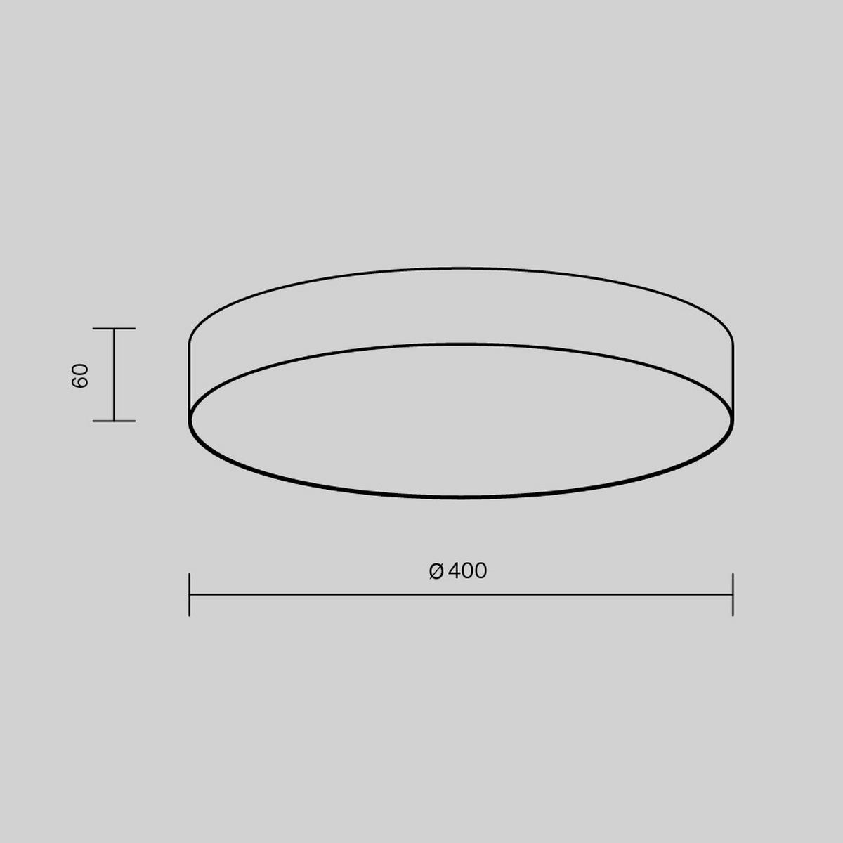 DECKENLEUCHTE  40/6 cm    - Weiss, Modern, Metall (40/6cm) - MAYTONI