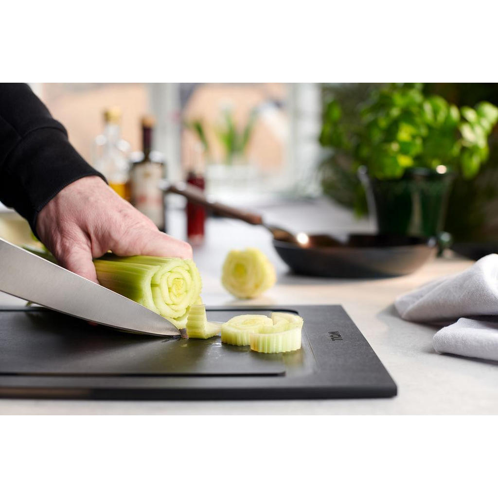 Thumbnail - Woll Schneidebrett Cut & Serve, Anthrazit, Dunkelgrau, 25x0.7x35 cm, BPA-frei, antibakteriell, Saftrille, schnittfeste O...