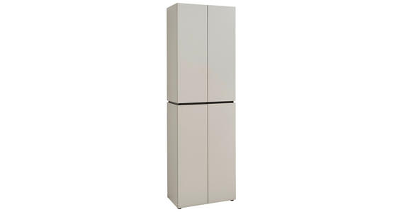 GARDEROBENSCHRANK 60/199/37 cm  - Kaschmir/Schwarz, Design, Holzwerkstoff/Kunststoff (60/199/37cm) - Voleo