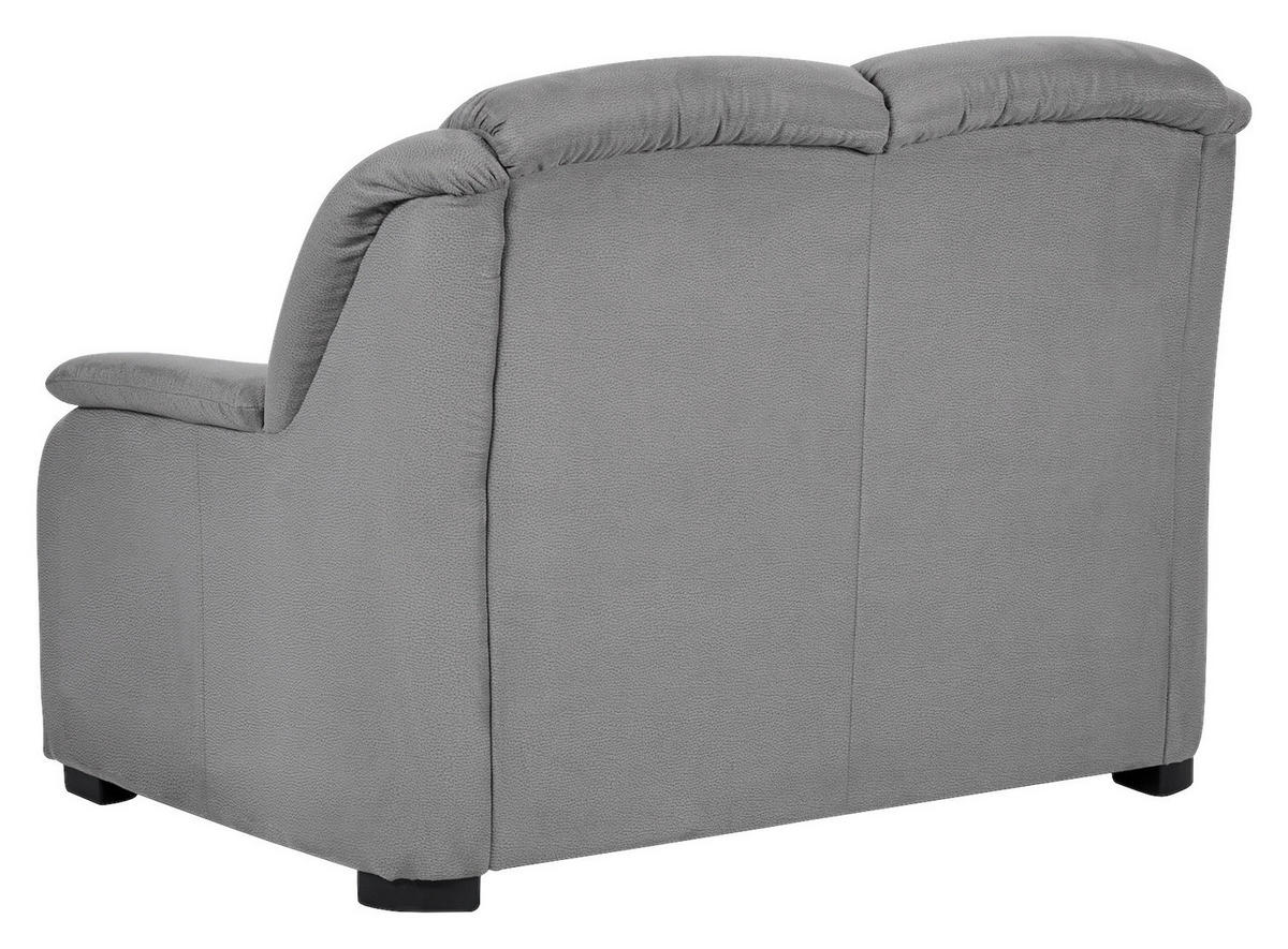 2-SITZER-SOFA in Mikrofaser Hellgrau  - Hellgrau/Schwarz, Basics, Kunststoff/Textil (138/99/99cm) - MID.YOU