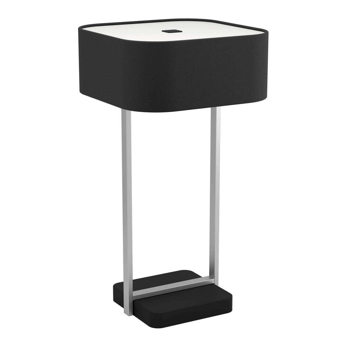 TISCHLEUCHTE 29/29/53,5 cm   - Silberfarben/Schwarz, KONVENTIONELL, Kunststoff/Textil (29/29/53,5cm) - Eglo