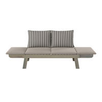 GARTENBANK 190/76/67 cm  in Multicolor, Taupe, Akaziefarben  - Taupe/Multicolor, Natur, Holz/Textil (190/76/67cm) - Ambia Garden