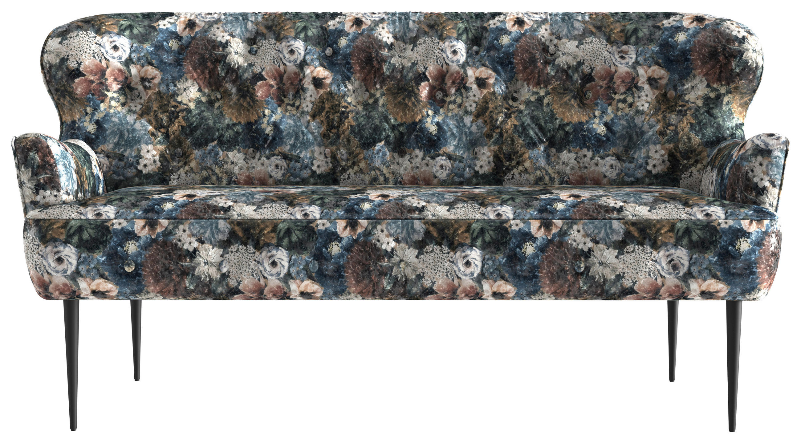 KÜCHENSOFA  - Blau/Beige, KONVENTIONELL, Textil/Metall (193/97/87cm) - Cantus