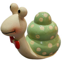 Melc Decorativ - crem/verde, Lifestyle, ceramică (12,3/17,2/10,2cm)