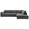 ECKSOFA 979 Dunkelgrau Cord  - Dunkelgrau/Schwarz, Design, Kunststoff/Textil (325/224cm) - Pure Home Lifestyle
