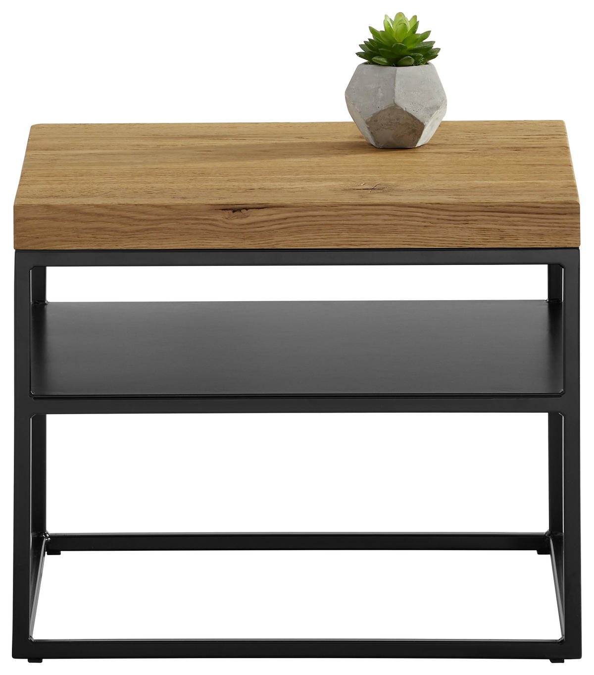 KONFERENČNÝ STOLÍK, drevo, kov, 50/50/40 cm - čierna, Design, kov/drevo (50/50/40cm) - Novel