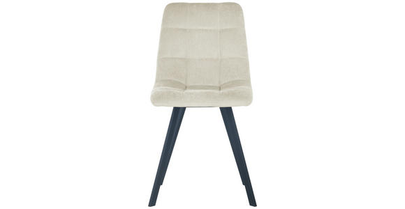 STUHL Cord Beige - Beige/Schwarz, Design, Textil/Metall (45/88/54,5cm) - Carryhome