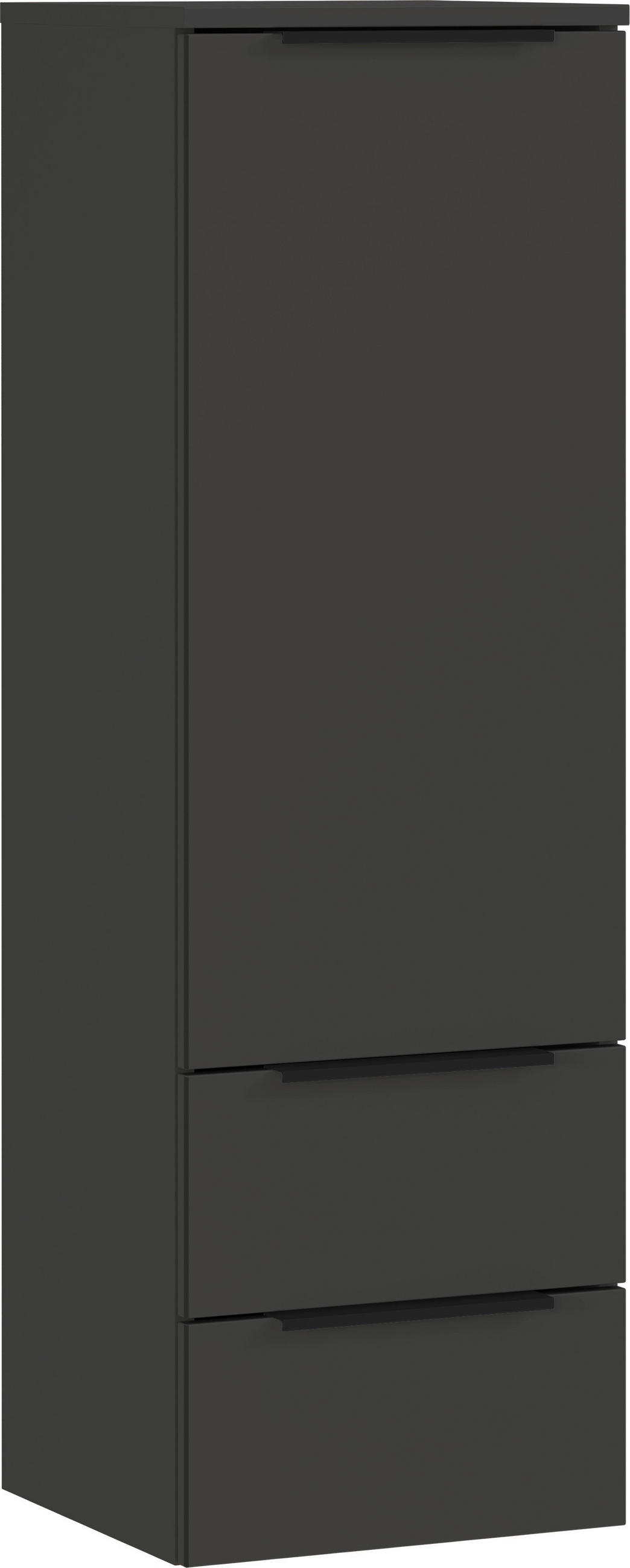 MIDISCHRANK 36/111/34 cm  - Graphitfarben/Schwarz, MODERN, Holzwerkstoff/Metall (36/111/34cm) - Germania