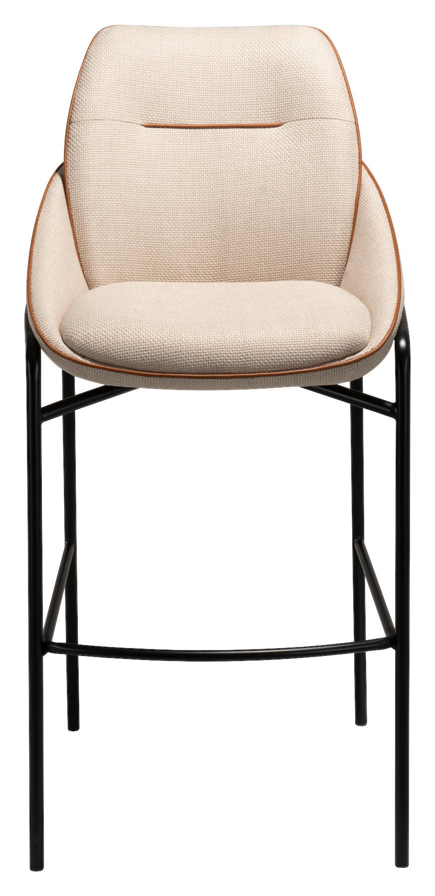 BARHOCKER in Metall, Textil Beige  - Beige/Schwarz, Design, Textil/Metall (51,5/106/58cm) - Lomoco