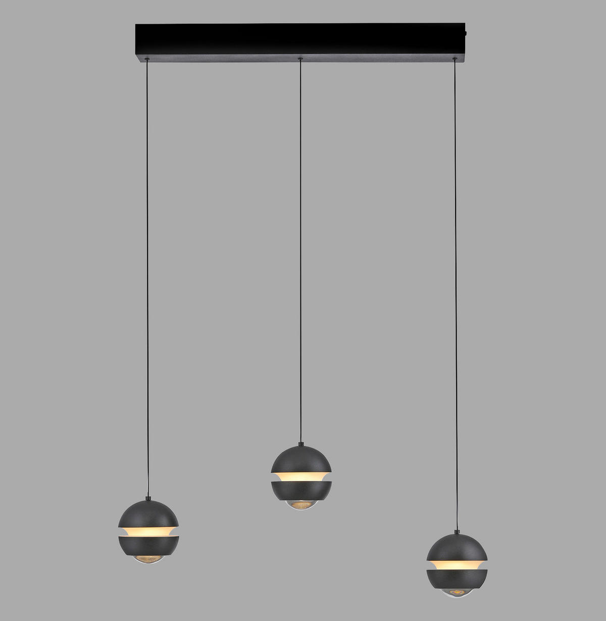 LED-PENDELLEUCHTE 60/10/220 cm  - Schwarz, Design, Kunststoff/Metall (60/10/220cm) - Schöner Wohnen