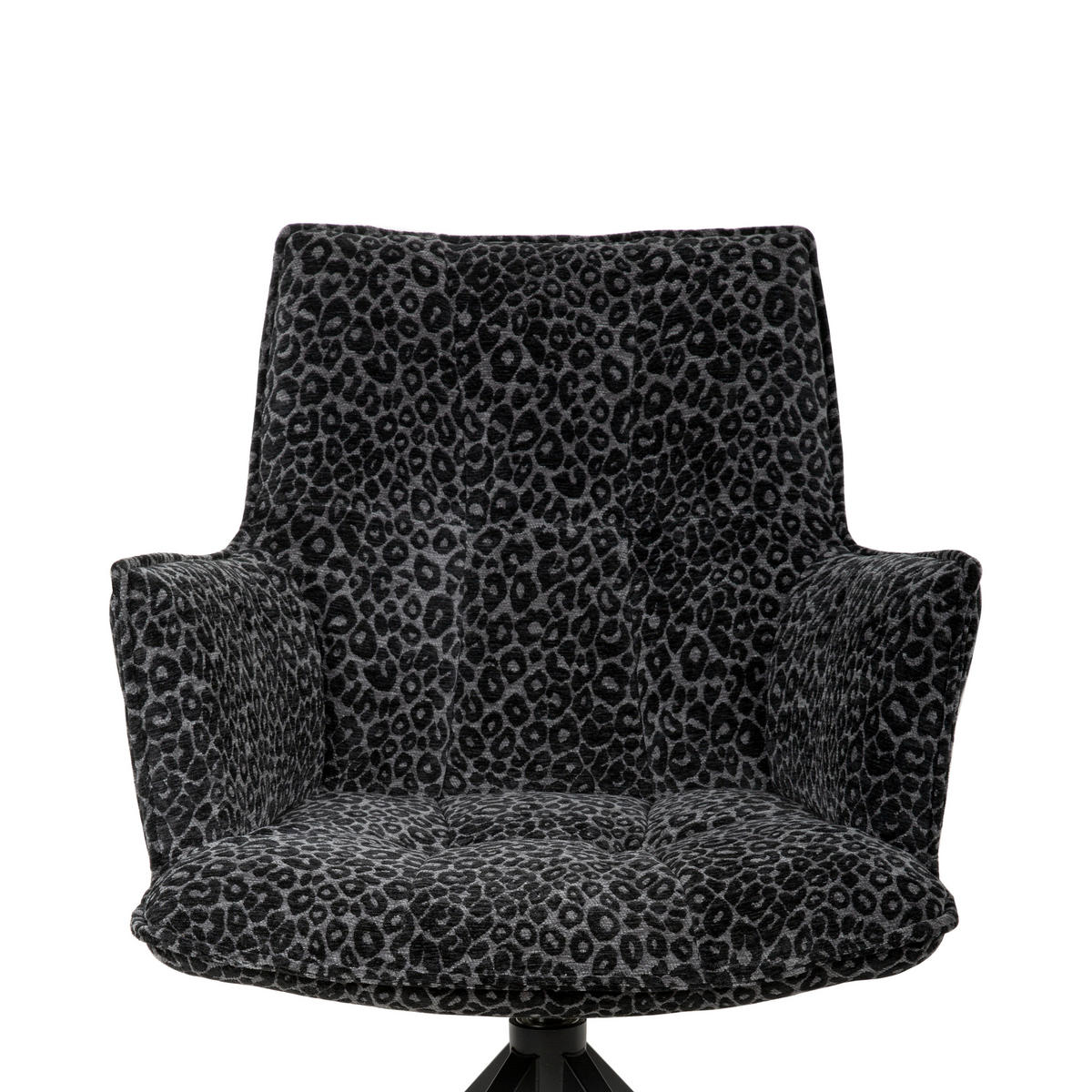 ARMLEHNSTUHL  in Eisen Jacquard  - Schwarz/Grau, Design, Textil/Metall (59/89.5/63cm) - Novel