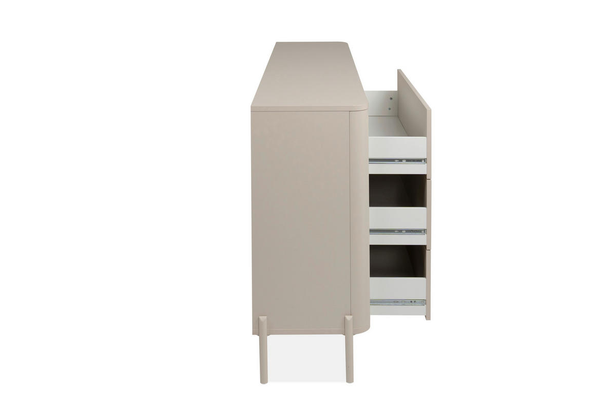 SIDEBOARD  175/88/38 cm 3 Schublade(n)  - Kaschmir, Design, Holzwerkstoff/Metall (175/88/38cm) - MID.YOU