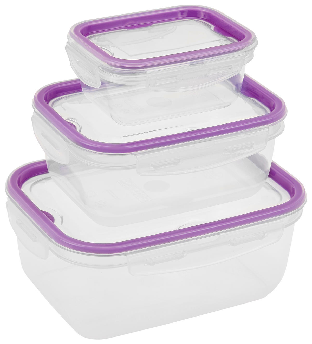 DÓZA NA SKLADOVANIE POTRAVÍN plast  plast 0,45  l - lila/priehľadné, Konventionell, plast (14cm) - Boxxx